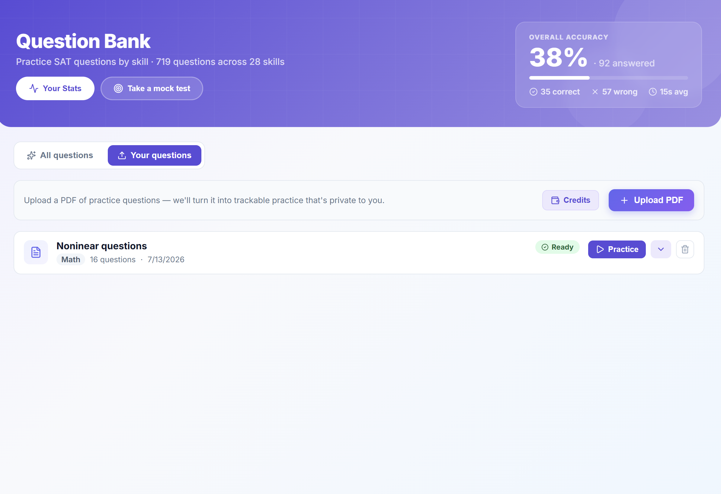 Upload your questions & exams